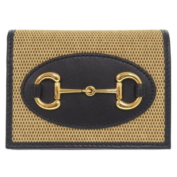 GUCCI Cream Leather Horsebit Wallet - Picture 1 of 10
